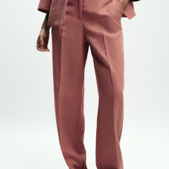 Zara Classic Straight Leg Pants - Picture 1 of 4